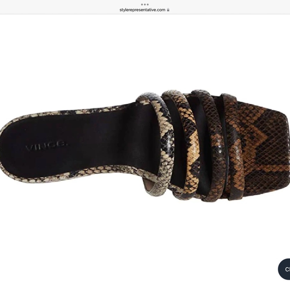 Vince Zahara in “Coffee” snakeskin Print size 9M. Brand new in Box!